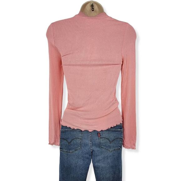 Hippie Rose Cotton Candy Mock collar ribknit XS Junior - Picture 2 of 2